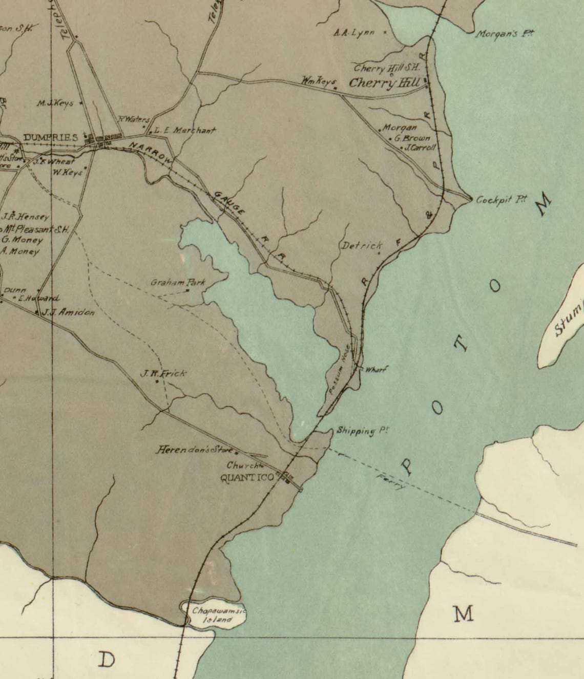 Prince William County Virginia 1901 Old Wall Map With Etsy