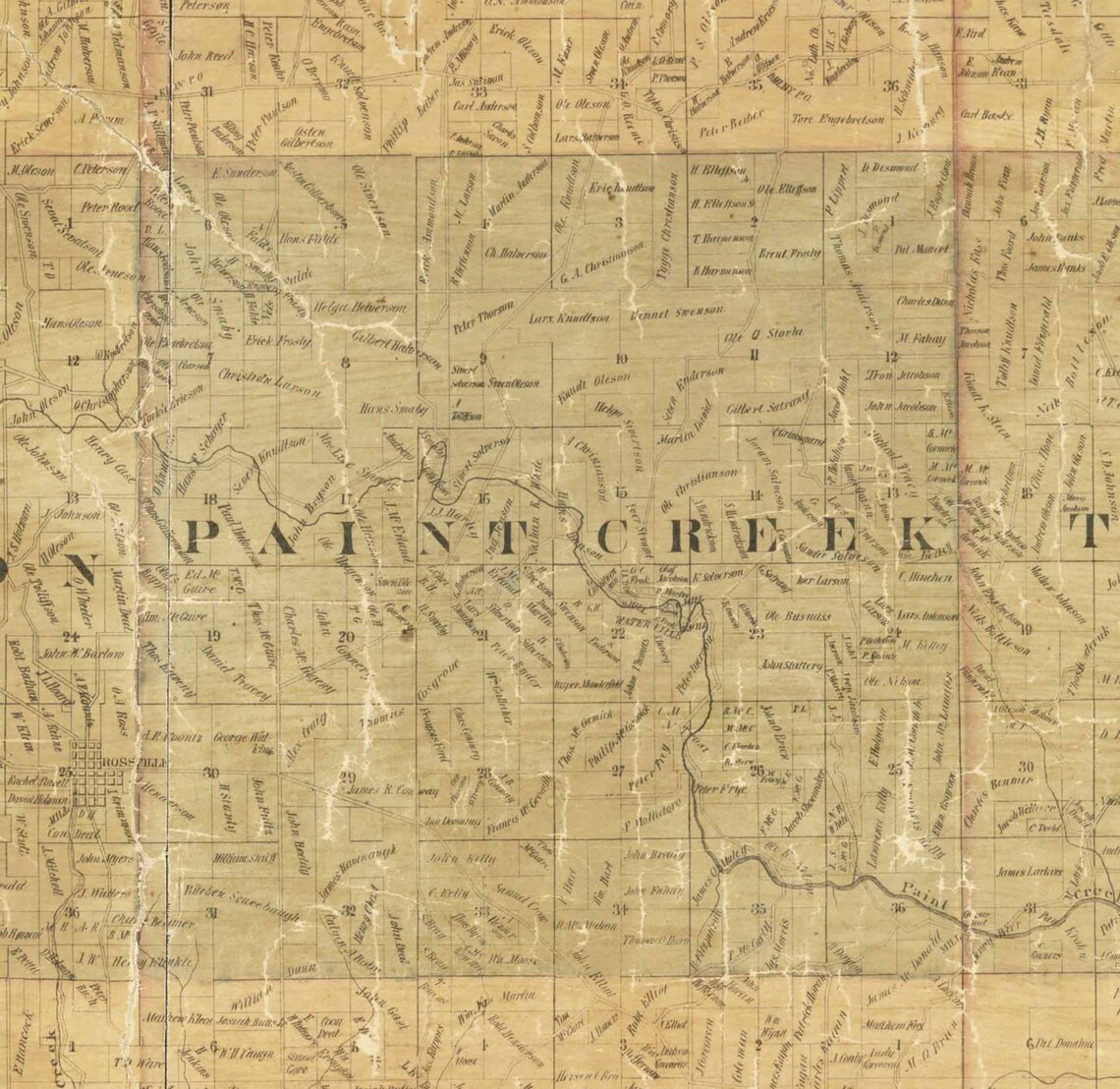 Allamakee County Iowa 1872 Old Wall Map Reprint With Etsy