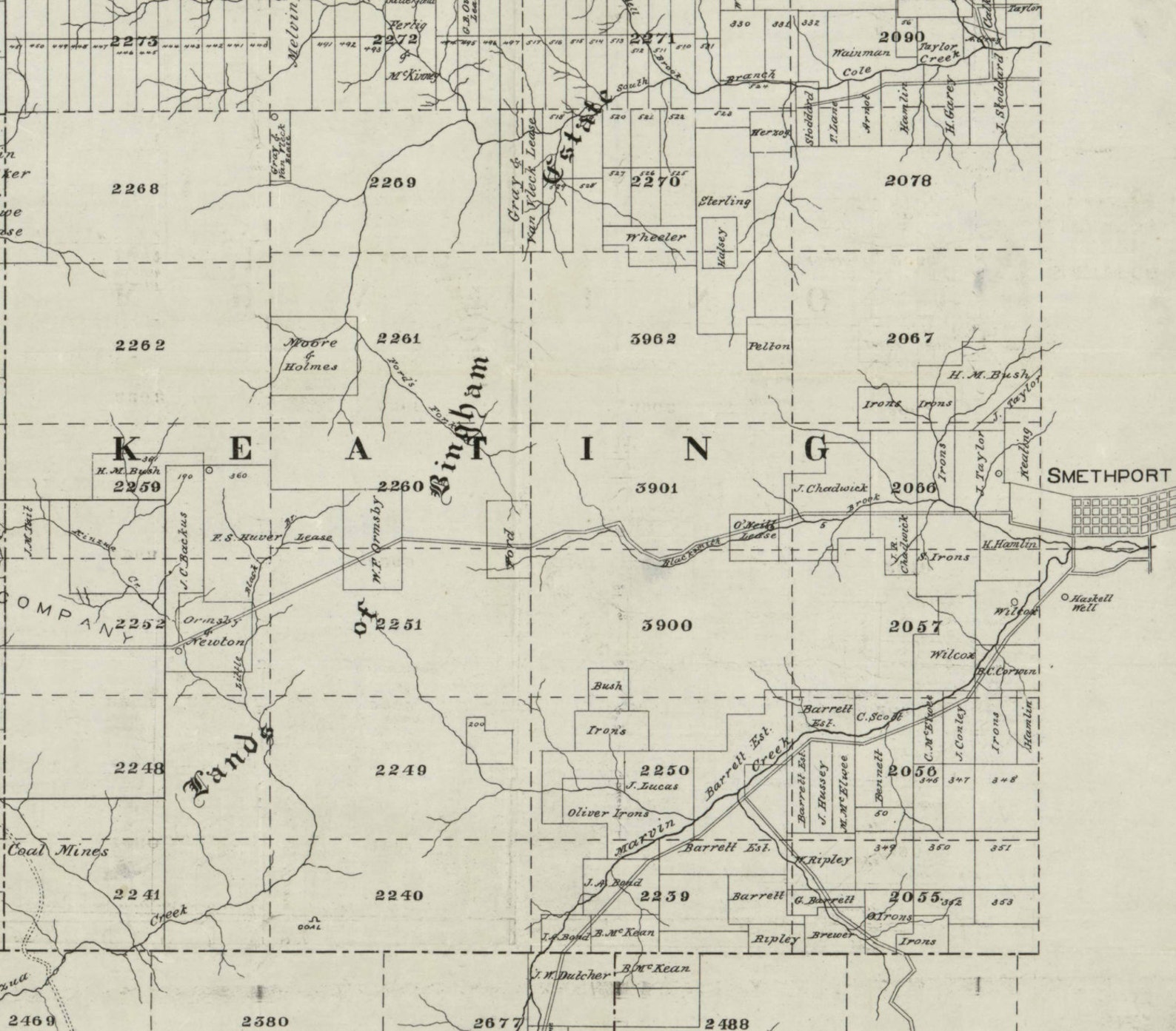 Mckean County Pennsylvania 1879 portion Showing Present Oil Etsy