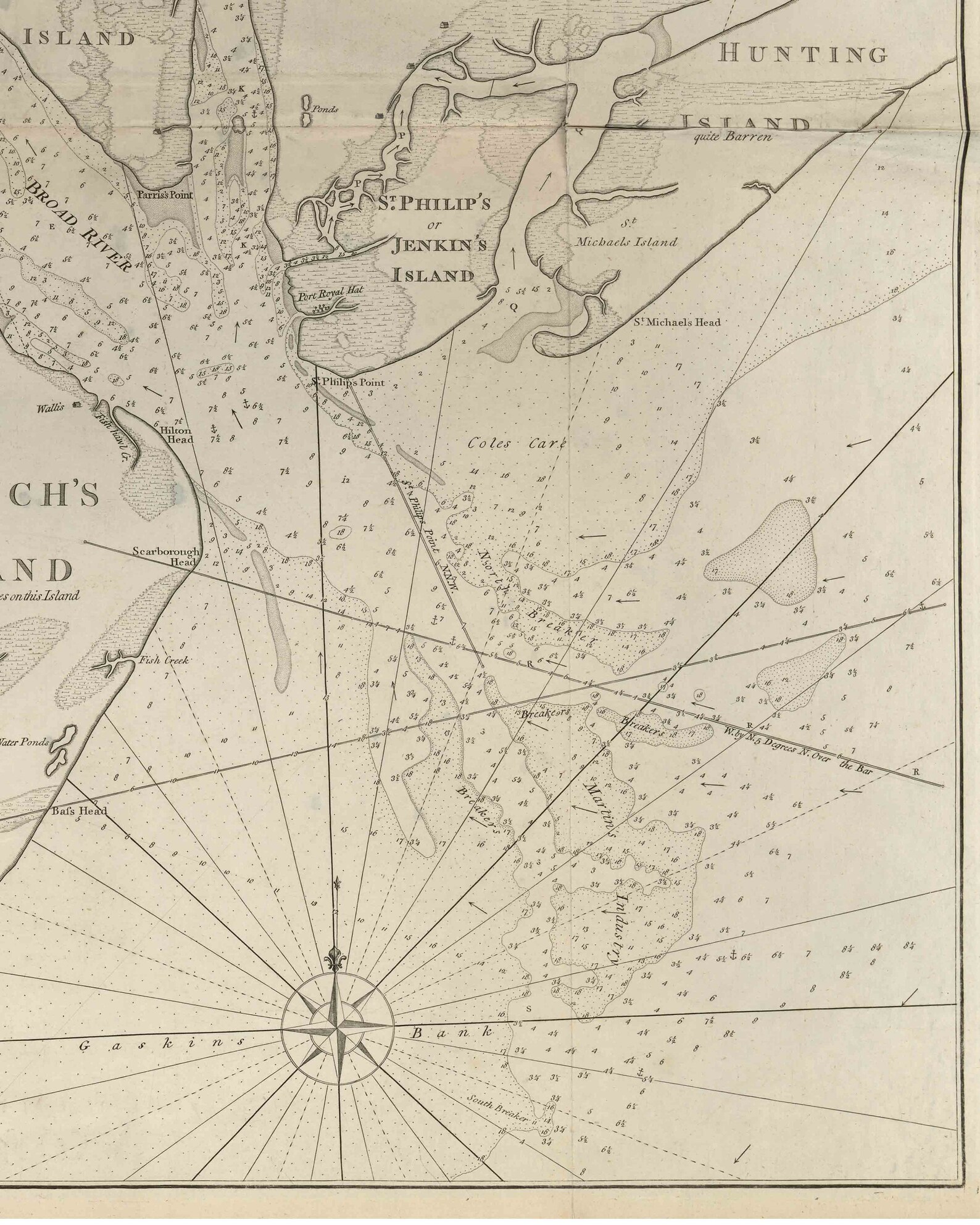 Port Royal 1777 Map South Carolina Hilton Head Island Etsy