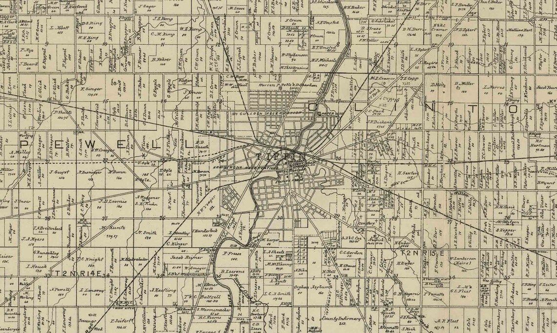 Seneca County Ohio 1891 Old Wall Map Reprint With Homeowner Etsy
