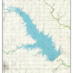 Marion Reservoir 1971 Map Reprint - Lakes Region Old Topographic USGS Custom Composite Kansas