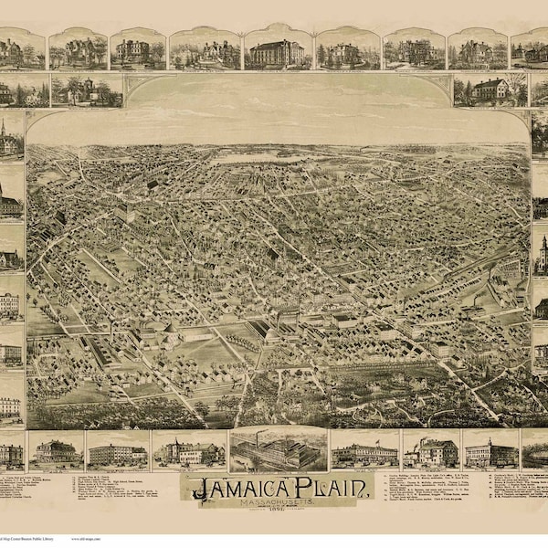 Jamaica Plain Map - Etsy