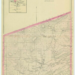 Lewis New York 1876 Map - Reprint - Essex Co NY Atlas