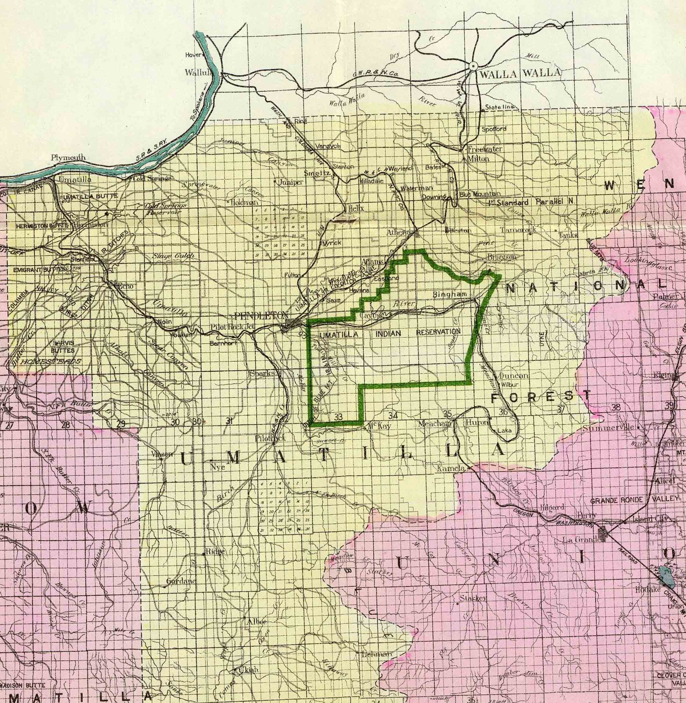 Oregon 1911 - State Map - Old Map Reprint - Etsy