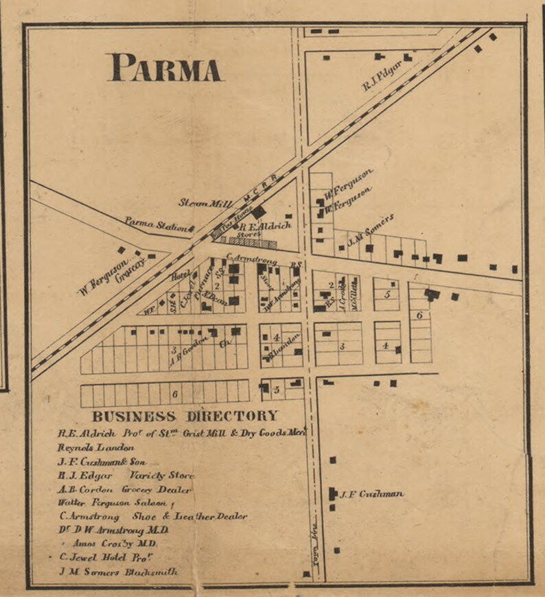 Jackson County Michigan 1858 Wall Map Reprint With Homeowner Etsy Australia