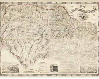 Creek County Survey Map Clear Creek County | Etsy