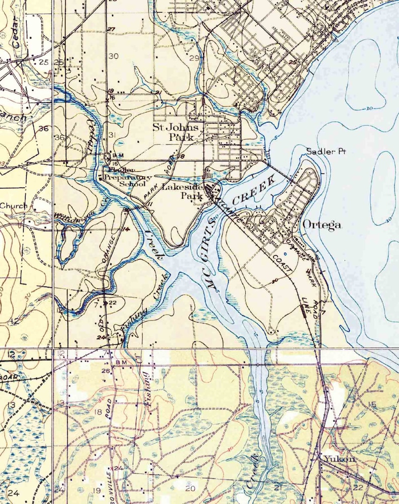 Jacksonville 1918 Old Topo Map - Il 794xN.1061217410 I7e3