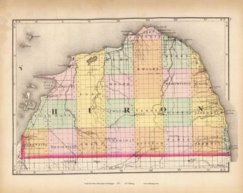 Huron County Michigan 1873 - MI Atlas 1873  #86