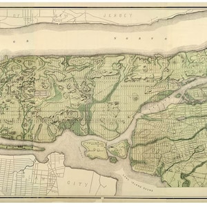 New York City - 1874 Map by Viele - Reprint NYC
