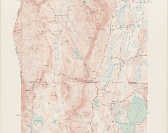 Bashbish, Ma - 1946-1949 Original USGS Topographic Map - Salisbury - Shefield - Mt. Washington - fair condition -  MA 109 OMH