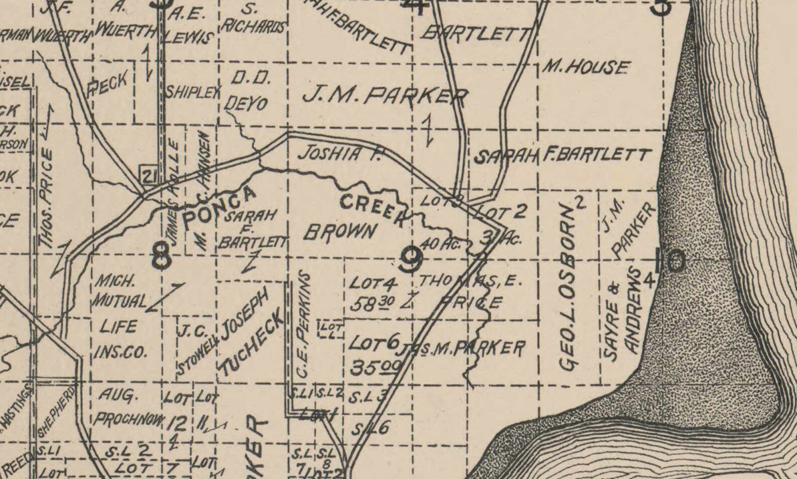 Douglas County Nebraska 1900 Old Wall Map Reprint With Etsy