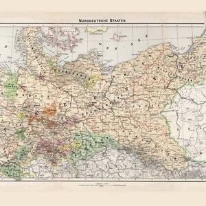 Germany 1892 - Westermann 2 - Old Map - Europe