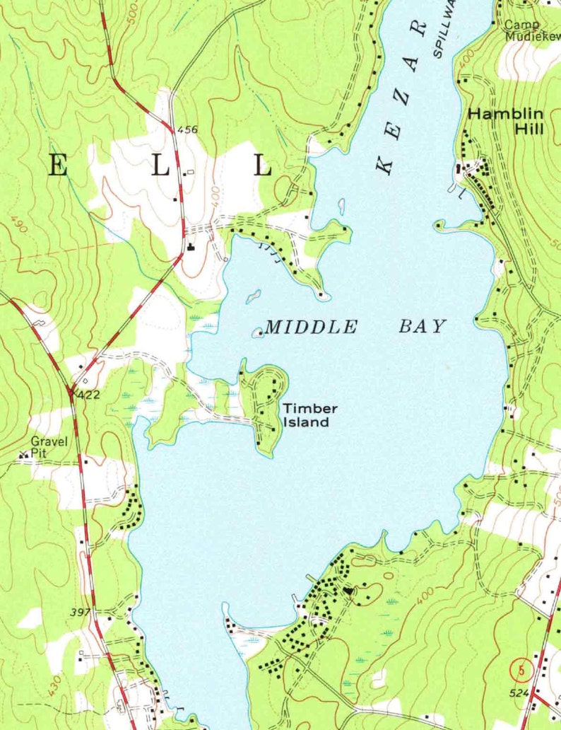 Center Lovell 1963 Old Topo Map Kezar Lake Edited Reprint Etsy