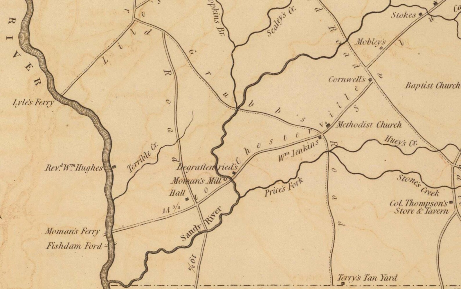 Chester District South Carolina 1825 County Wall Map Etsy