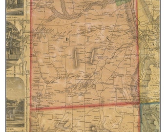 Chemung County Tax Map Chemung County Map | Etsy