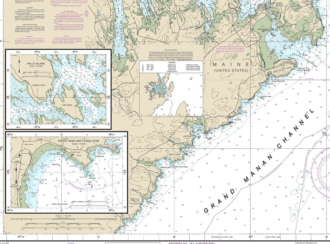 Grand Manan Channel Northern Part Lubec Eastport Pembroke Deer Etsy