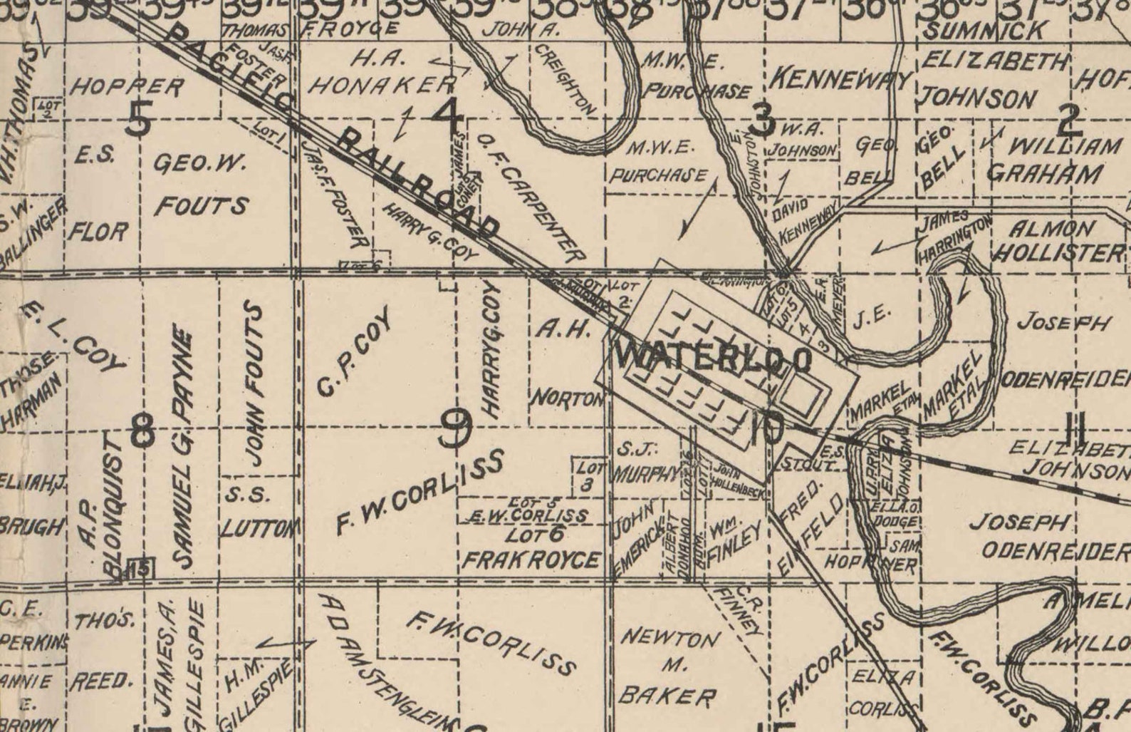 Douglas County Nebraska 1900 Old Wall Map Reprint With Etsy