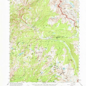 Tuolumne Meadows 1956 Old Topo Map - Yosemite National Forest - quad reprint - 15x15 USGS Topographic California 301881