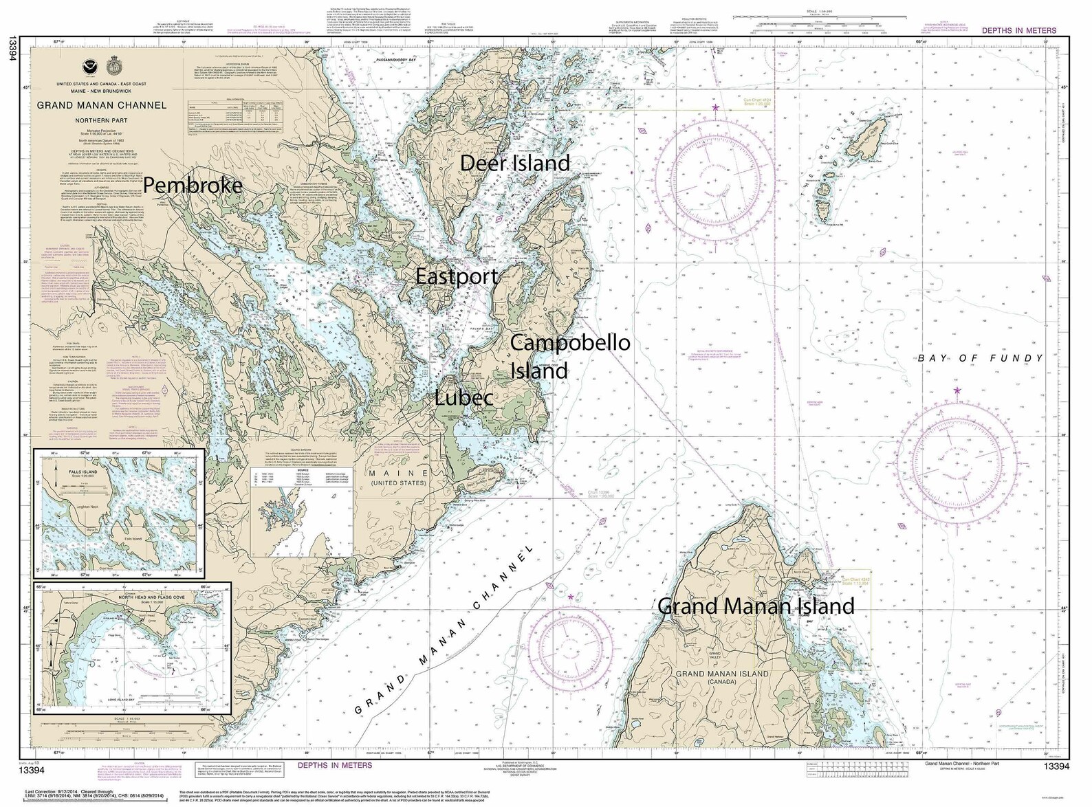 Grand Manan Channel Northern Part Lubec Eastport Pembroke Deer Etsy