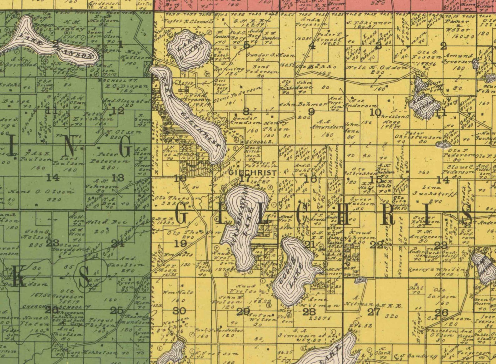 Pope County Minnesota 1901a Old Wall Map Reprint With Etsy UK