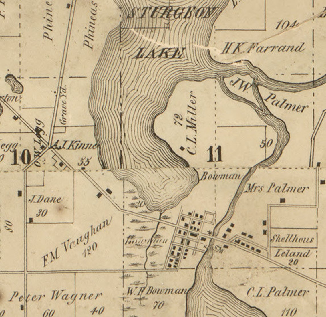 St. Joseph County Michigan 1858 Old Wall Map Reprint With Etsy