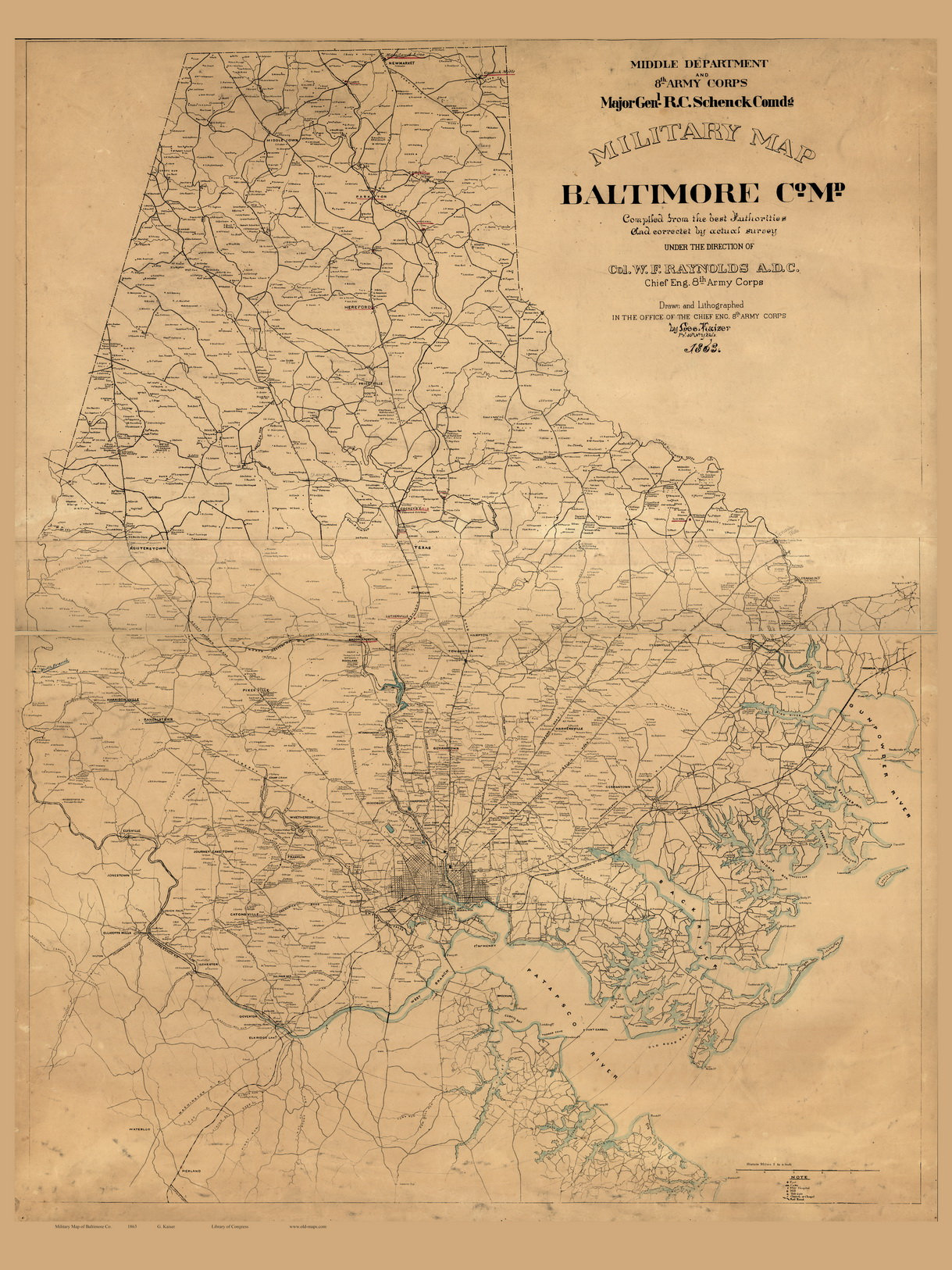 Map Of Baltimore County Maryland Baltimore County Maryland 1863 Civil War Map By Kaiser Old | Etsy Australia