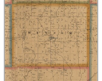Hillsdale County Plat Map Hillsdale Mi Map | Etsy