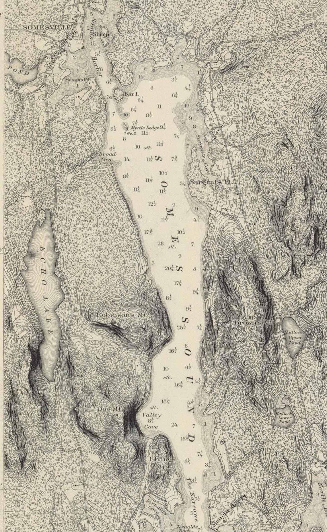 Frenchman Bay and Eastern Part of Mount Desert Island 1885 Etsy