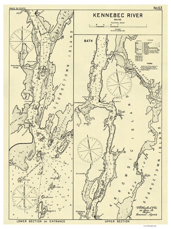 Kennebec River Depth Chart