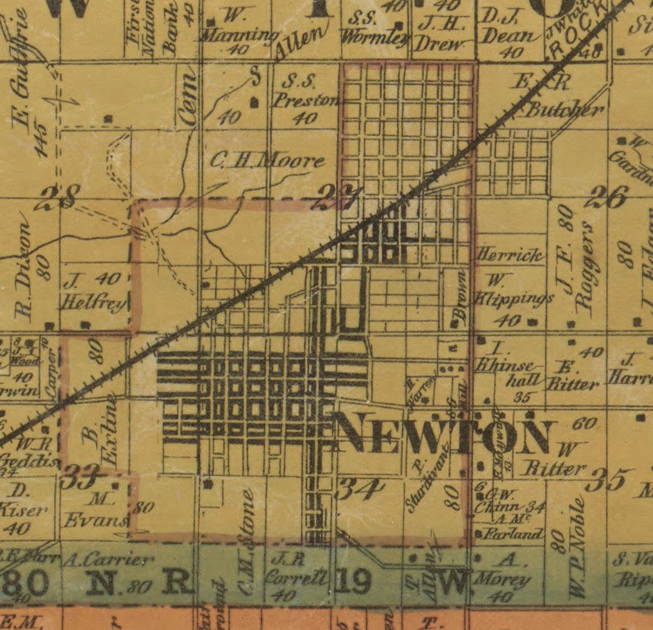 Jasper County Iowa 1871 Old Wall Map with Landowner Names Etsy