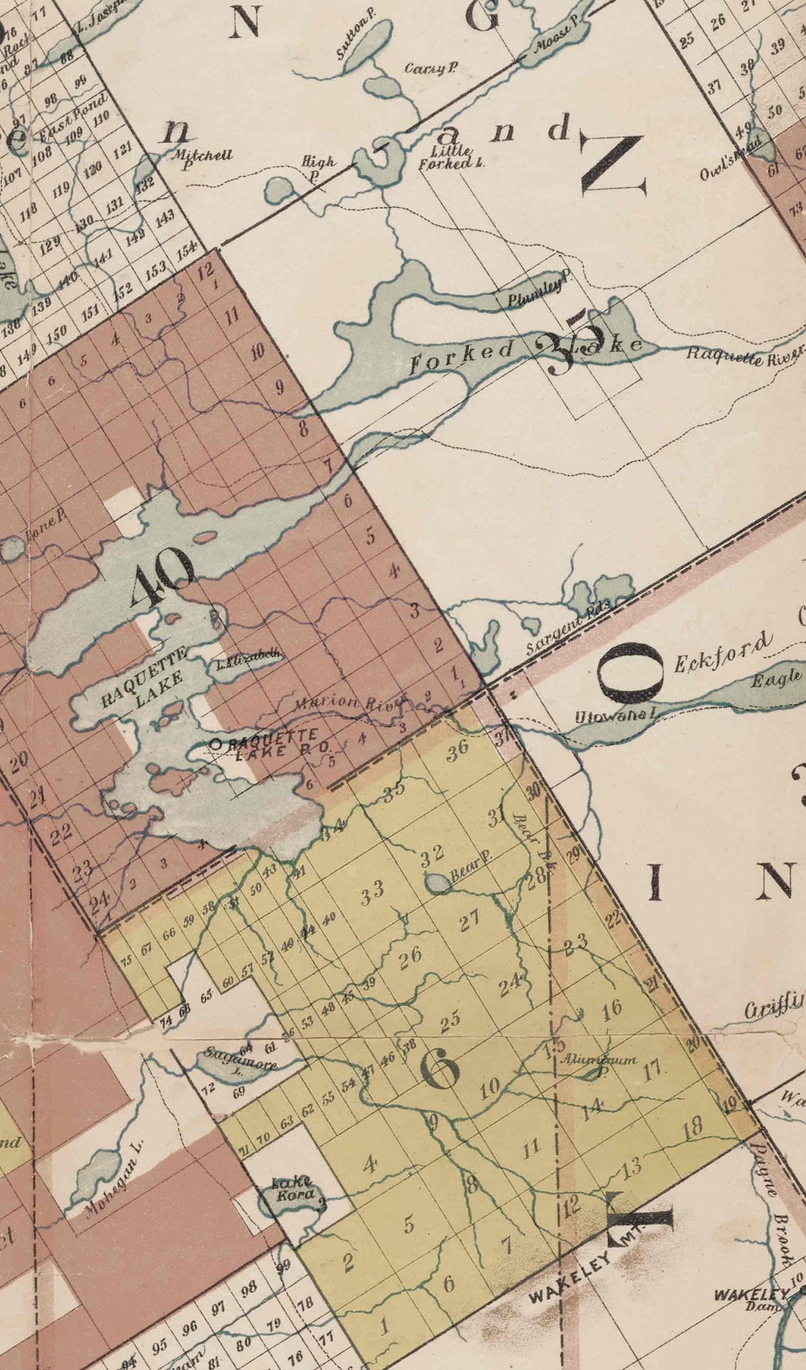 Hamilton County New York 1898 Old Map Custom Reprint with Etsy España