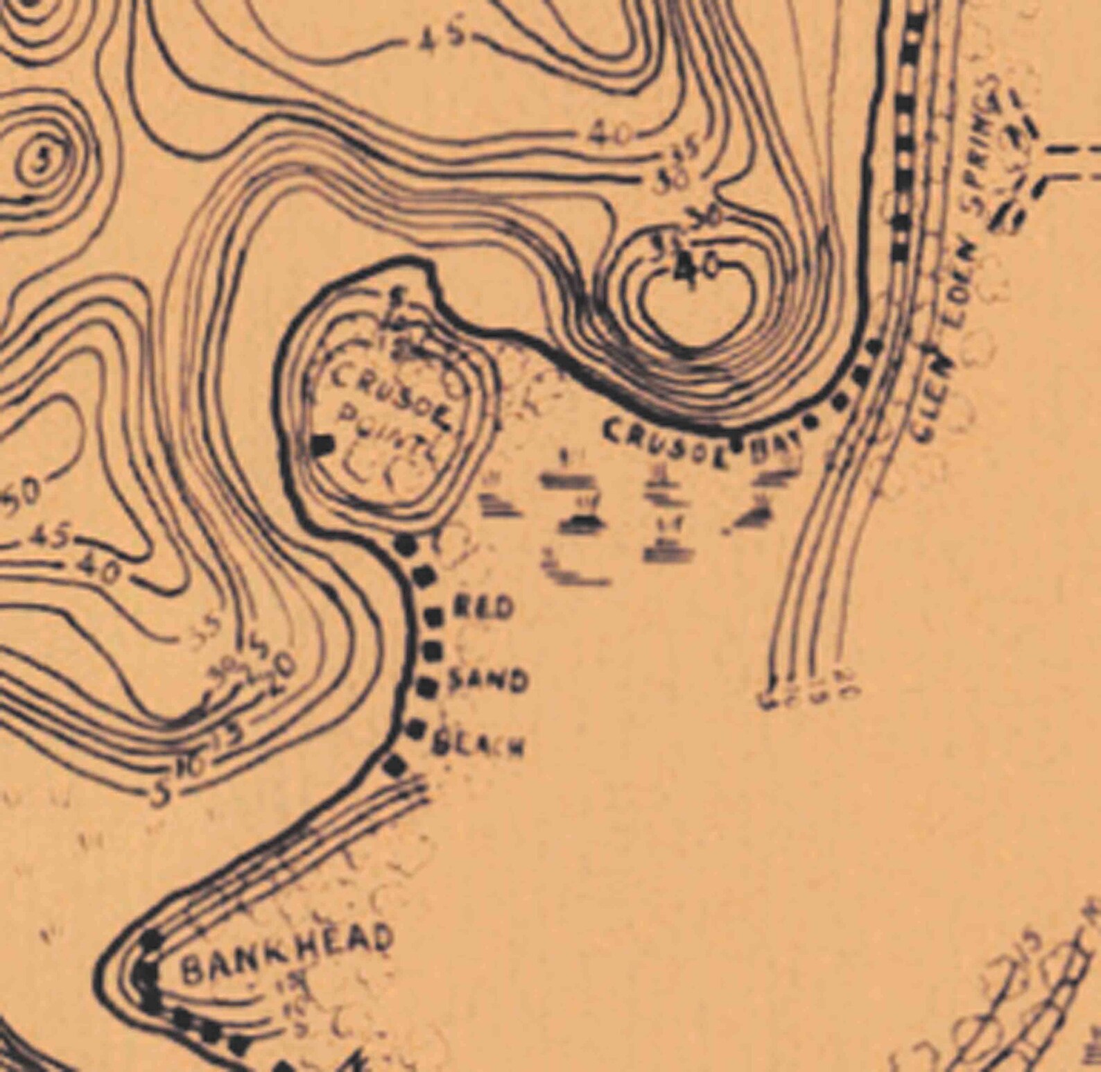 Lake James Indiana 1923 Old Map Reprint Kemery Island Crusoe Etsy
