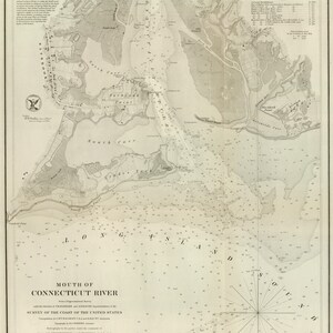 Mouth of Connecticut River - 1853 Nautical Map - Reprint - 18-USA Regional-1854-03