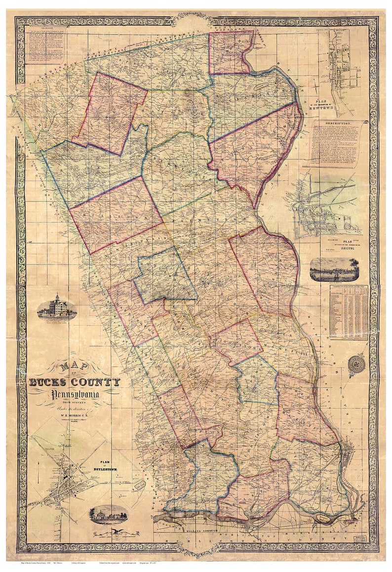 Bucks County Map With Towns