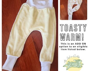 Make it Toasty! - ADD ON - Minky Fleece Lining