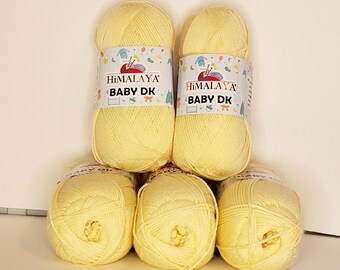 Yellow Acrylic Yarn LOT, Premier Himalaya Baby DK, #3 Weight - 1695 yards