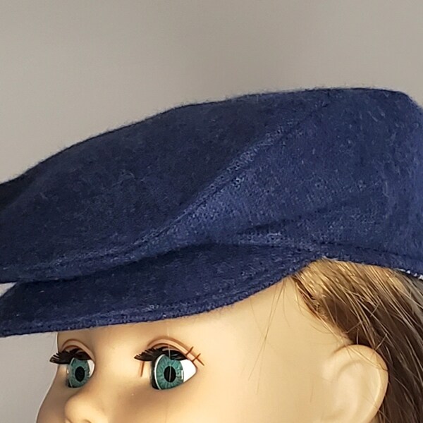 Paperboy Newsboy Cap 18 inch Doll Navy Flannel Flat Cap Golf Hat Jeff Cap Old School Boy Hat Italian Driving Cap Derby Cabbie Scully Cap