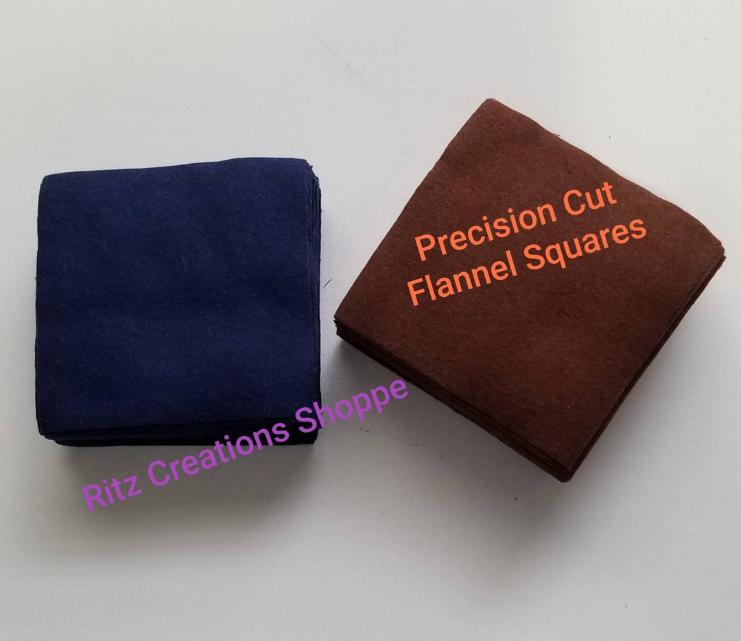 FLANNEL Precut Quilting Squares 4 Inch 100 Blocks Cotton Cozy Rag