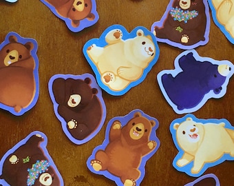 Fuzzy Bear Stickers