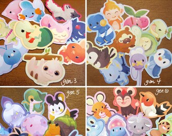Choose your own pokemon sticker team!