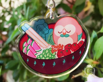Rowlet Poke Bowl Charm