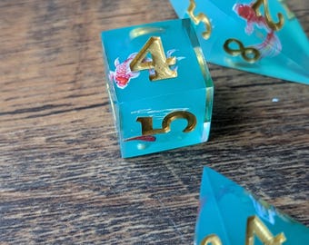 Koi Pond Handmade Dice Set