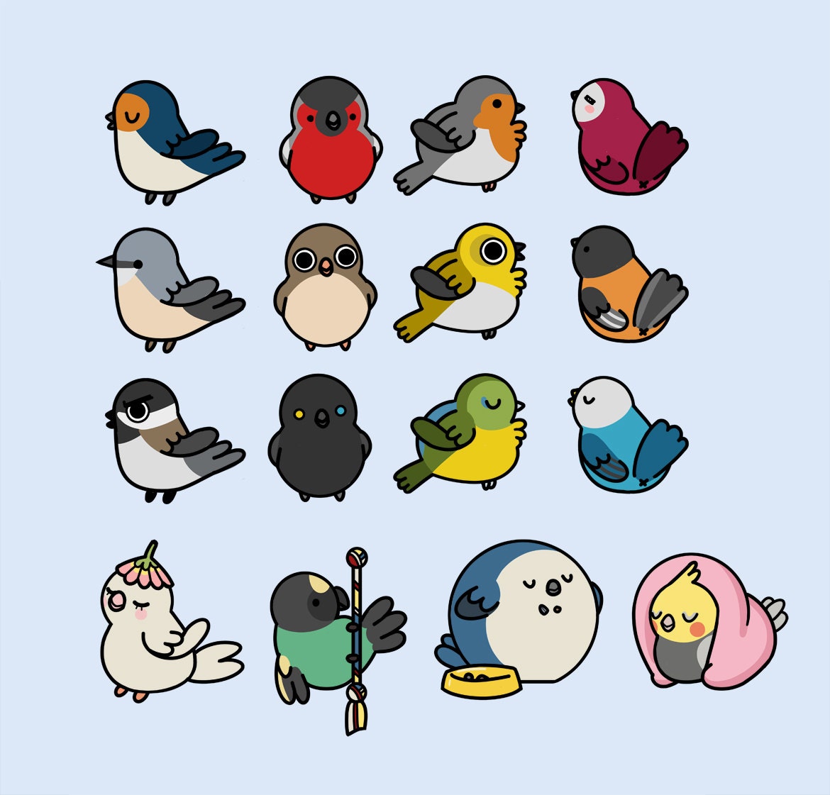 Bird Collector とりあつめstickers | Etsy