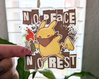 Rebel Yellow Mouse Transparent Sticker