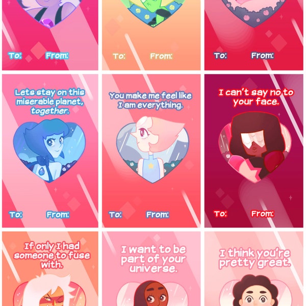 Steven Universe Valentine Cards (digital)