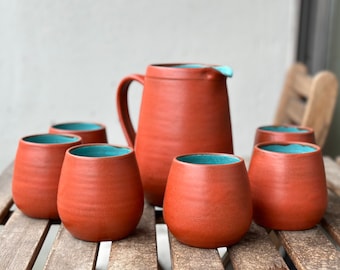 Wrenetta Pitcher with 6 cups