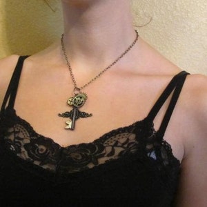 Flights of Fantasy Steampunk Skeleton Key Necklace image 2