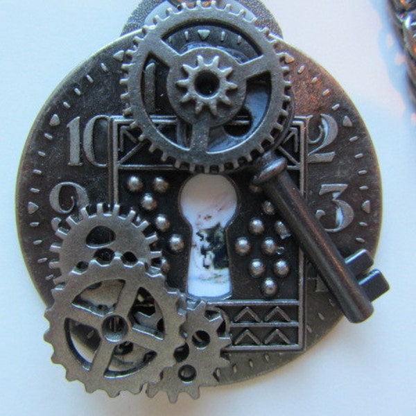 Steampunk Weiße Hase Halskette