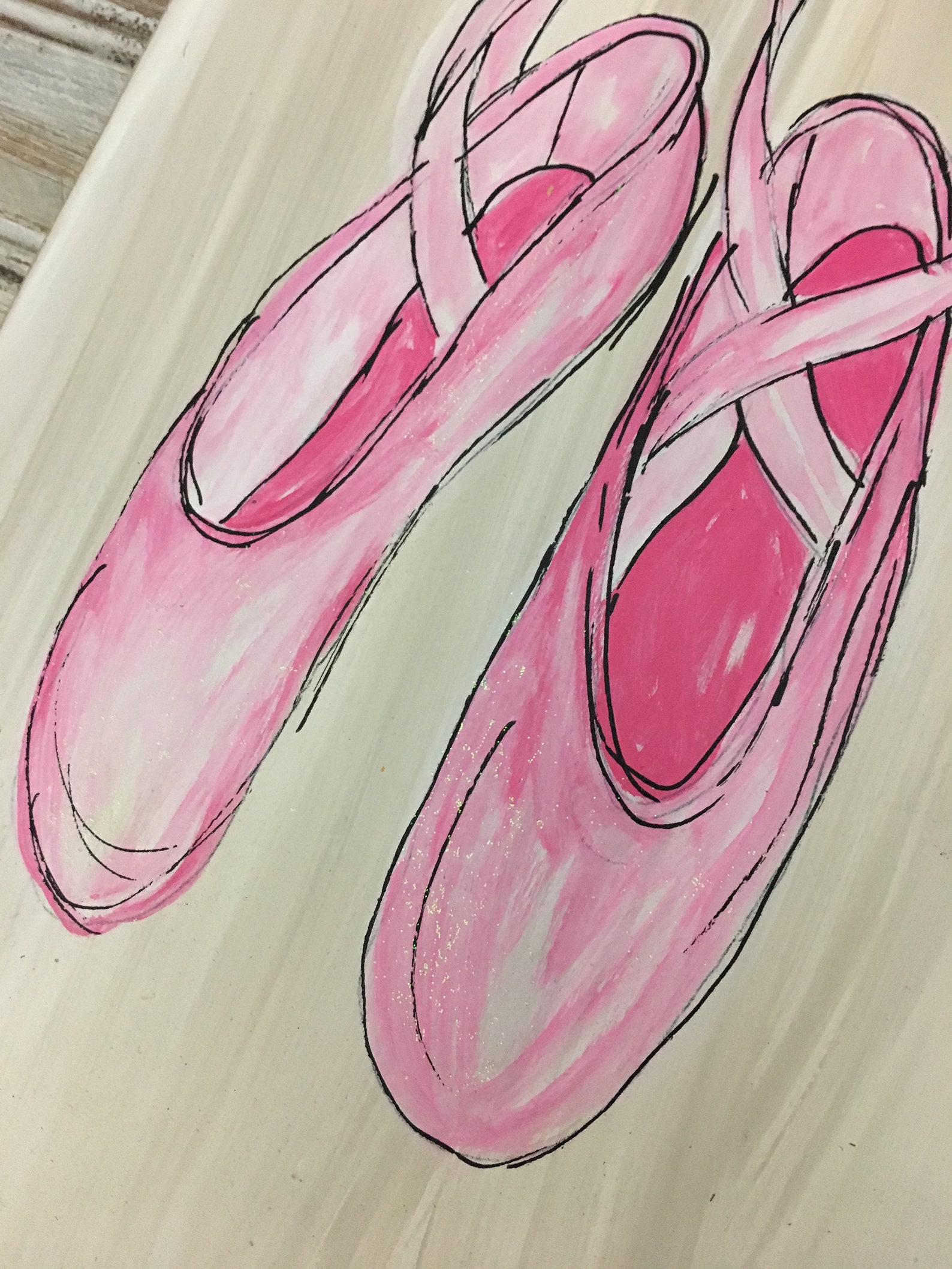 ballet shoes sign, ballerina sign ballerina decor nursery decor, gift for dancer, clearance sale, ballet shoes art